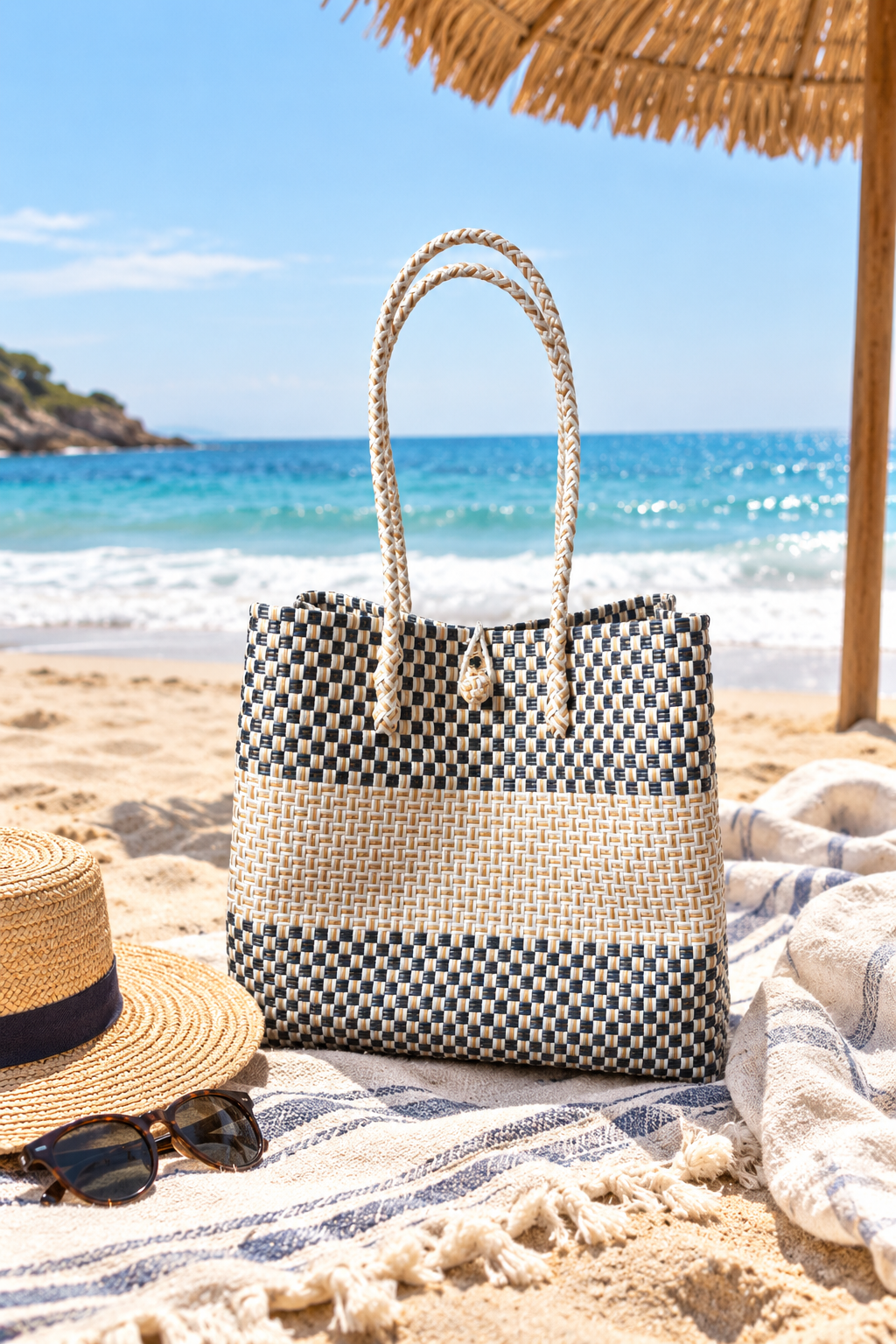 The Gilda Silver and Gold Recycled Plastic Tote Bag