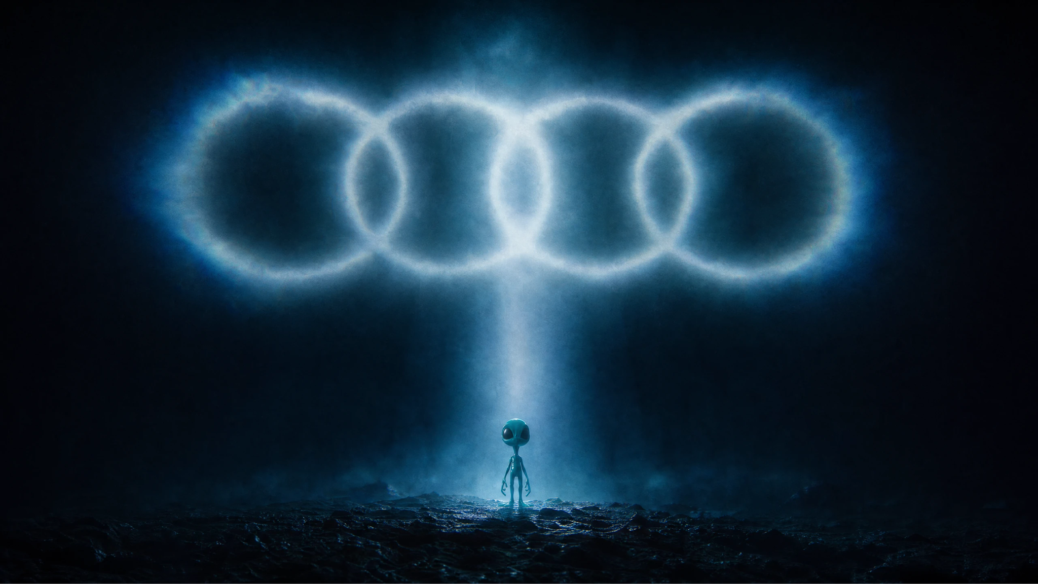 Alien — the Audi rings and the campaign lockup