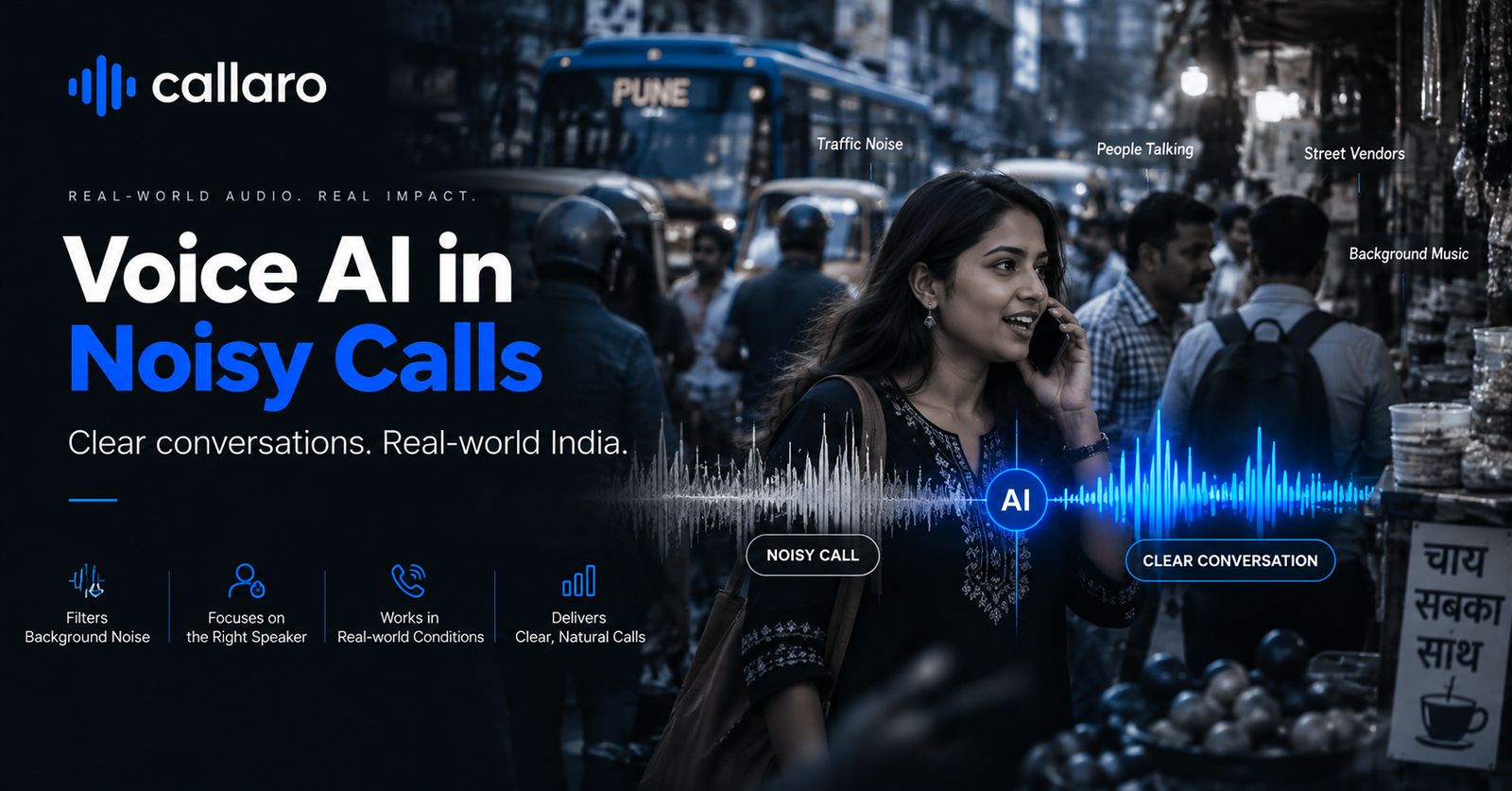 Noisy calls, clear agents: how voice AI survives real-world (and Indian) phone audio