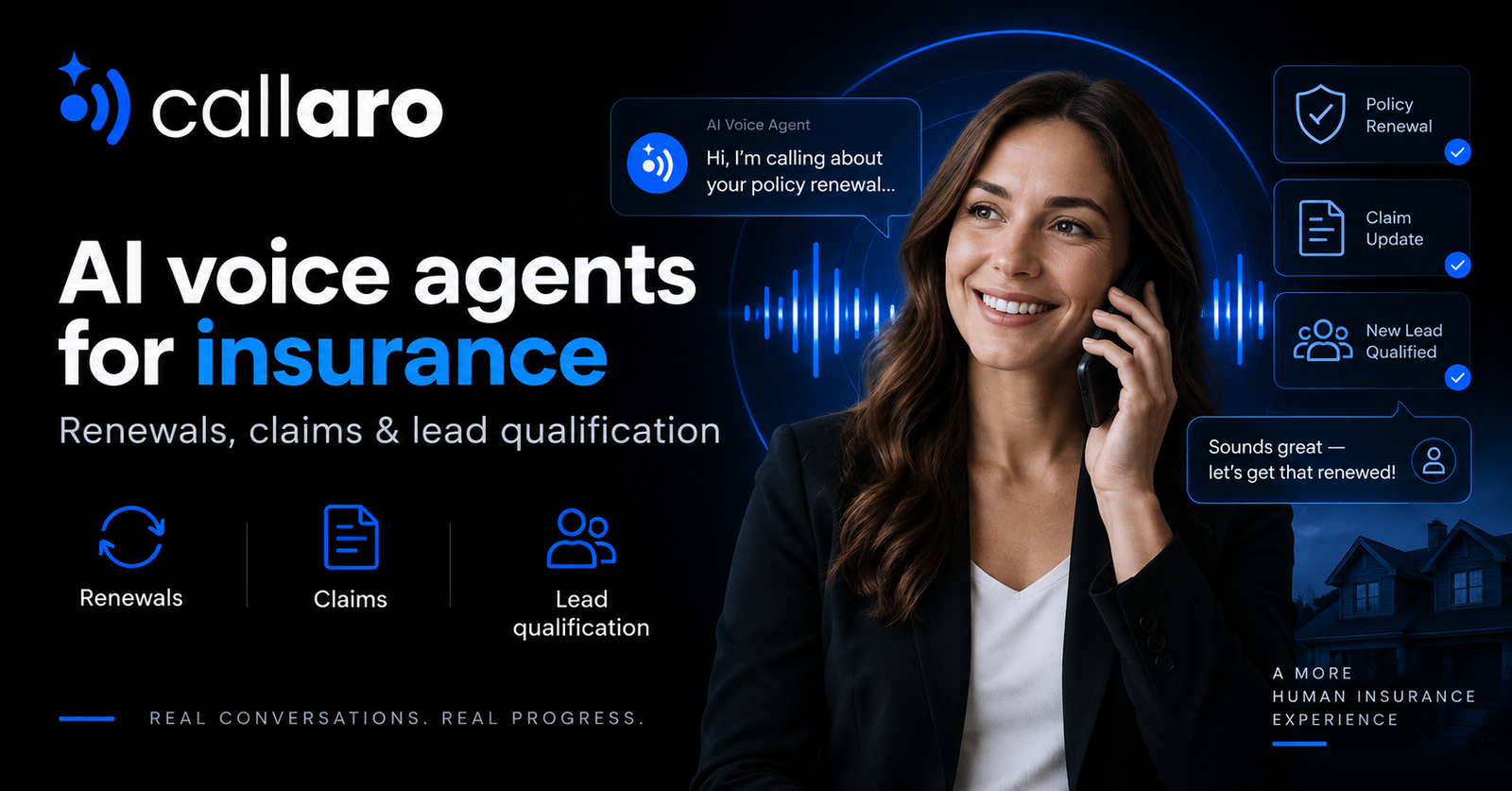 AI voice agents for insurance: renewals, claims & lead qualification