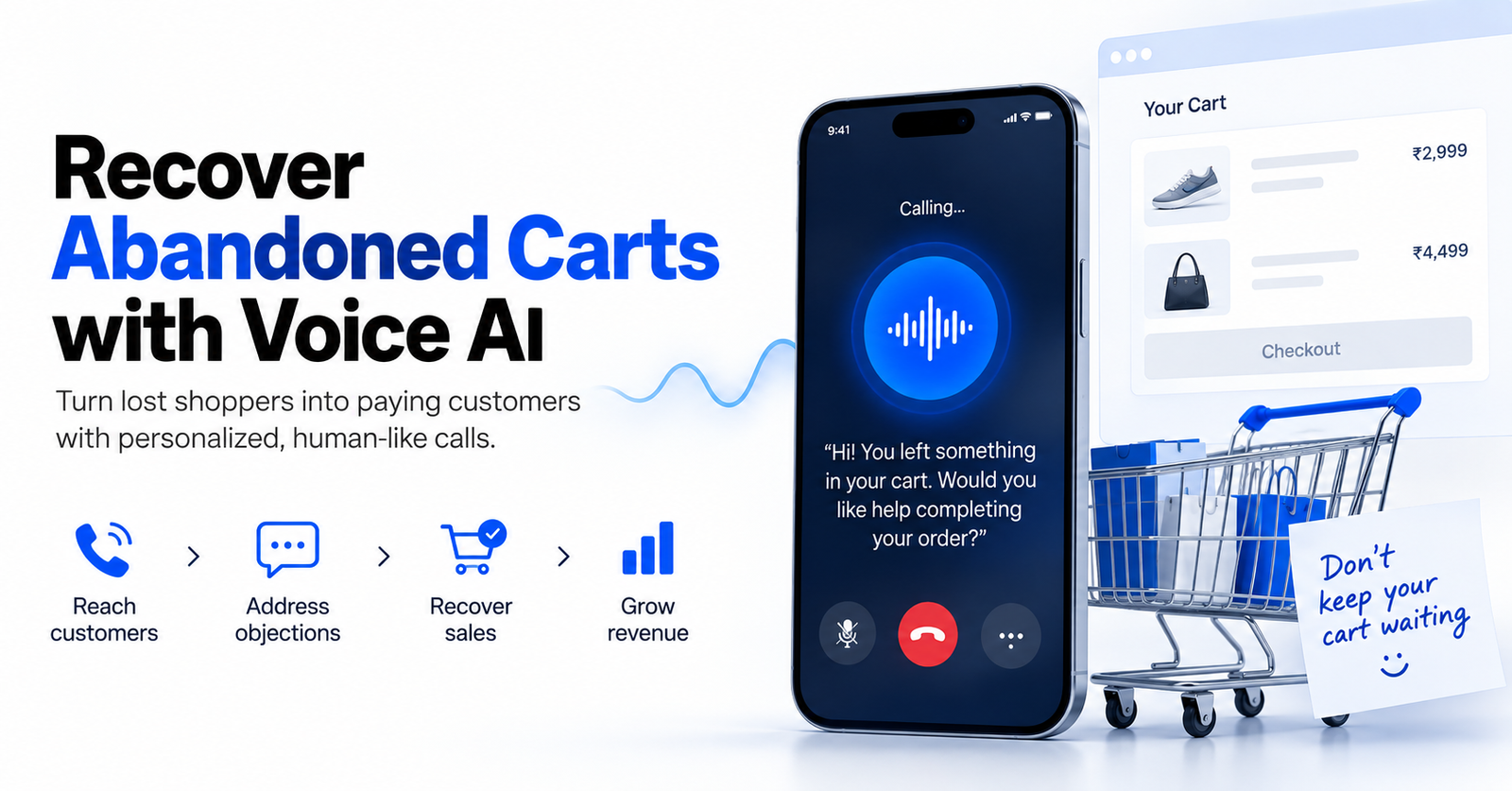 How to recover abandoned carts with outbound voice AI