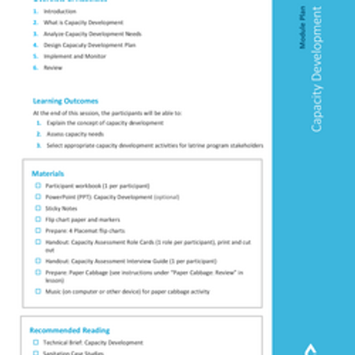Capacity Development Games Capacity Development - Lesson Plan (LPD) | WASH Resources