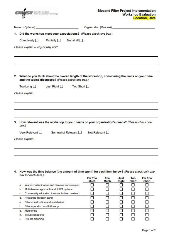 Biosand Filter | WASH Resources