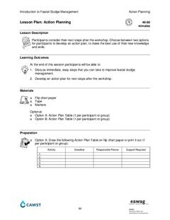 Action Planning - Lesson Plan (FSM) | WASH Resources