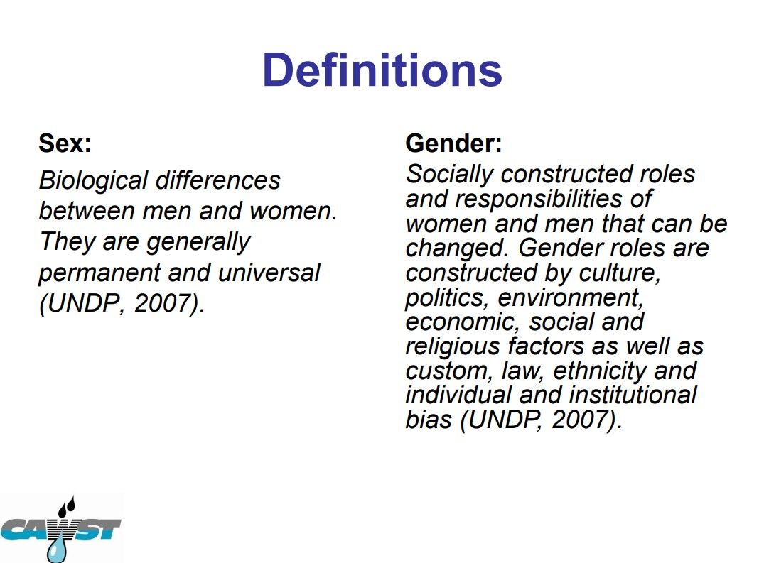 Gender And Sex Definition Presentation Gender Wash Resources