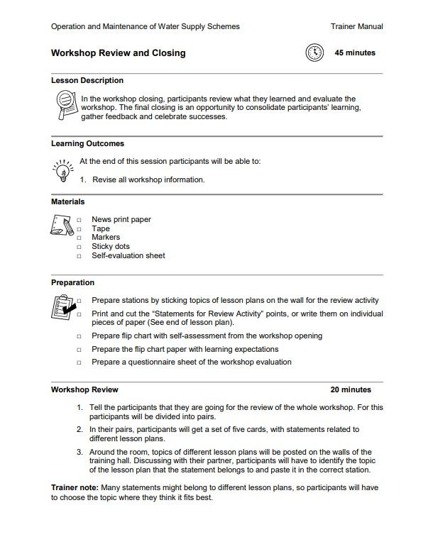 Closing Lesson Plan (O&M Nepal) WASH Resources