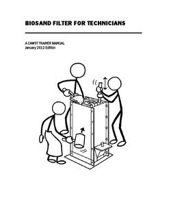 Biosand Filter for Technicians Trainer Manual WASH Resources
