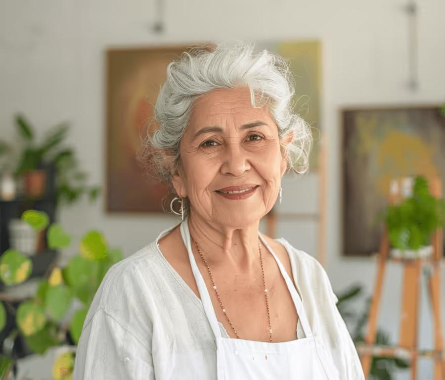 Retrato de Rosalba, miembro de Koltin de 71 años