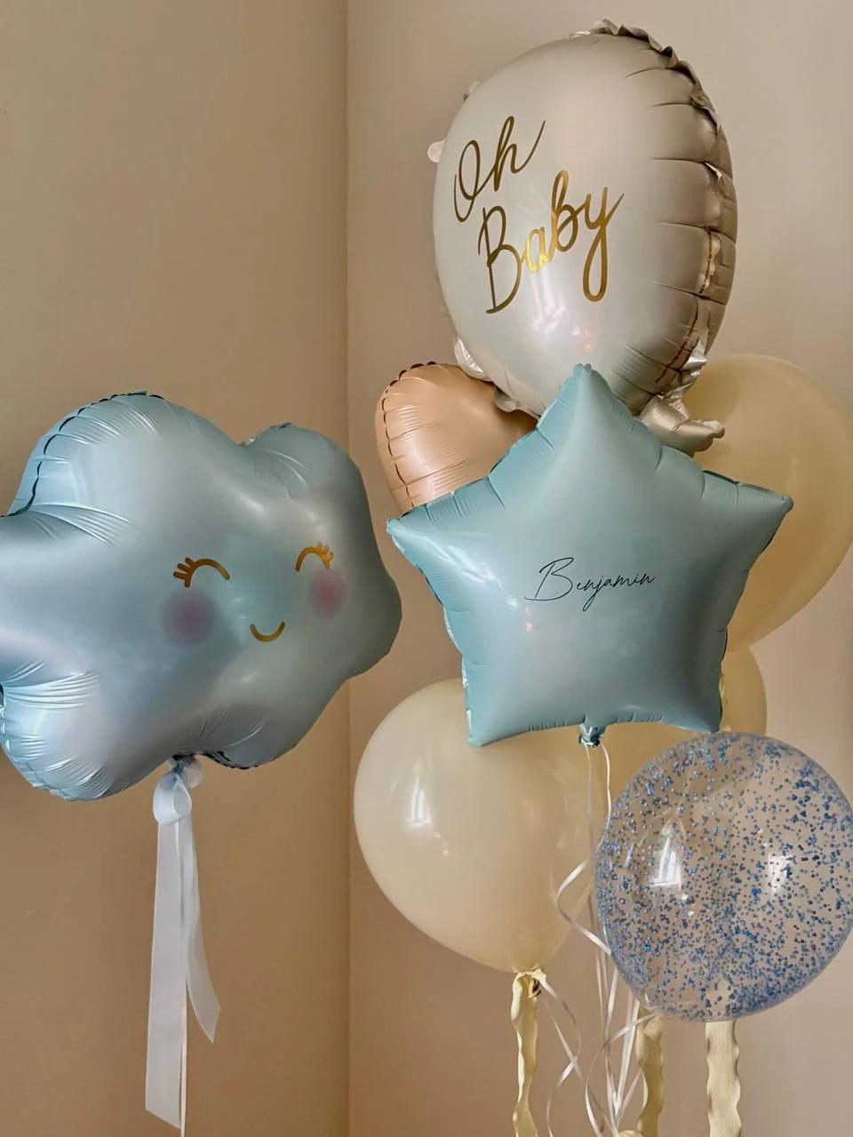 Plavi oblak i zvijezda, Oh Baby i prozirni balon s konfetima.