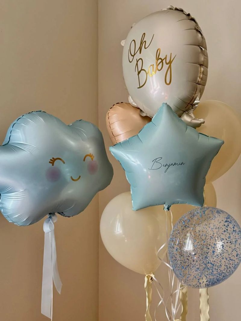 Plavi oblak i zvijezda, Oh Baby i prozirni balon s konfetima.