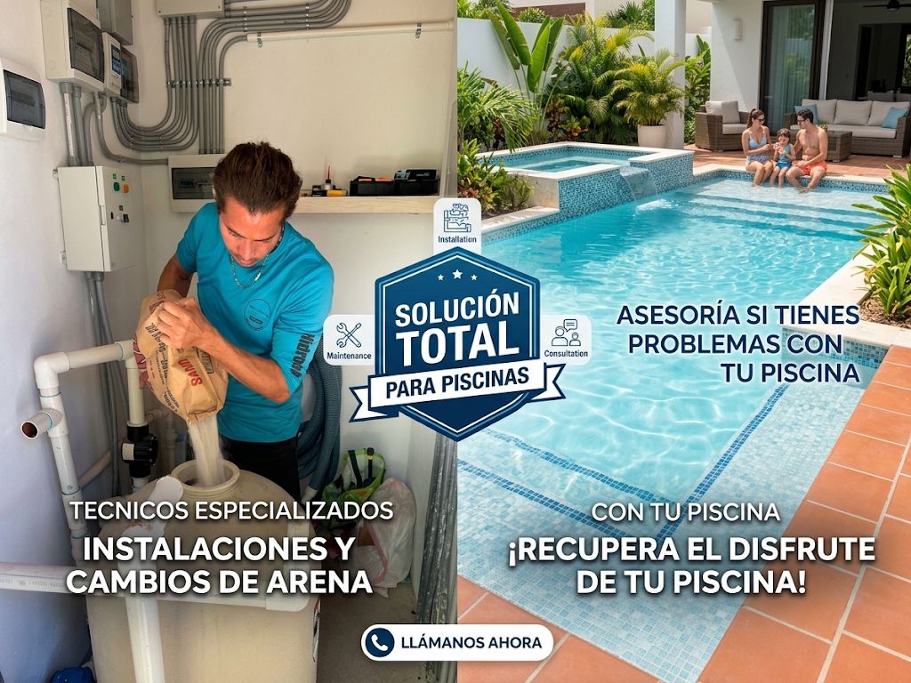 Técnico de Hidrocañafistula cambiando la arena de un filtro