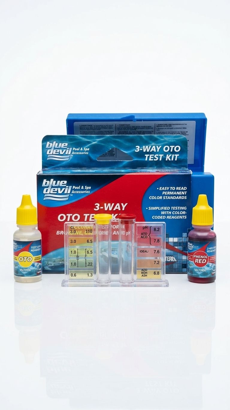Kit de prueba de cloro y pH, envase del producto