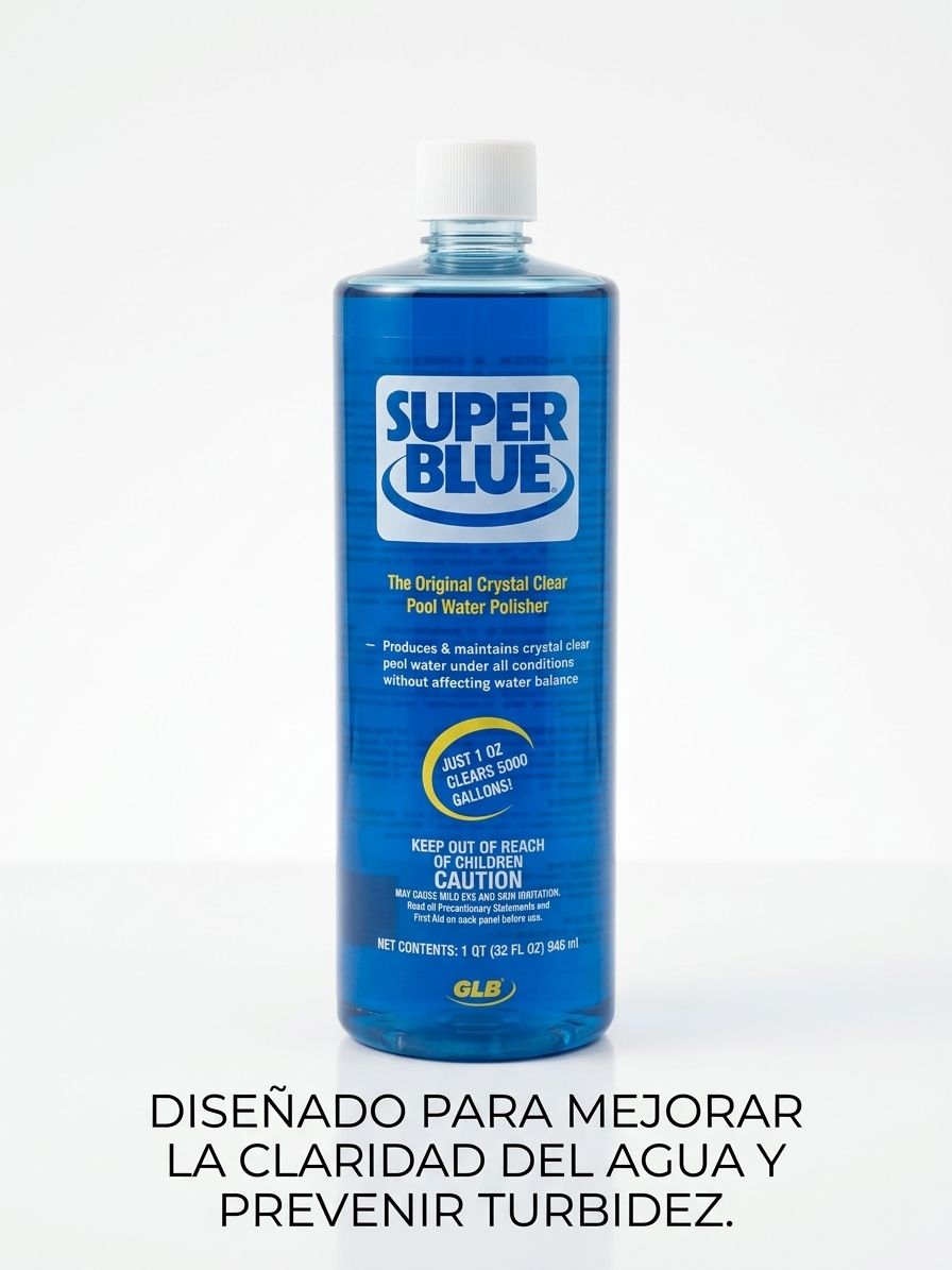 Super Blue pulidor de agua GLB, envase del producto