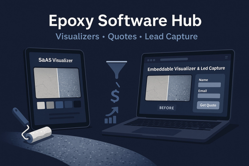 Best Software for Epoxy Contractors | Visualizers & Lead Capture