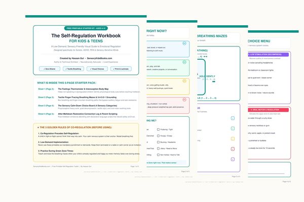 The Self-Regulation Workbook for Kids Free PDF Starter Kit Mockup