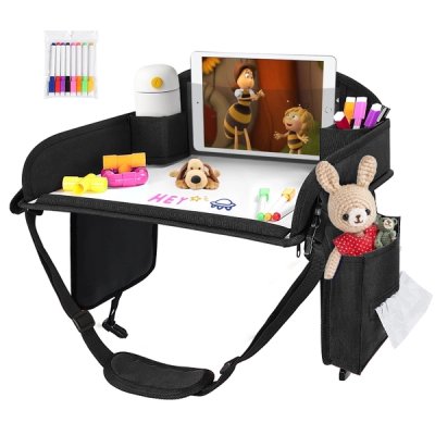 Waterproof Kids Car Seat & Airplane Lap Activity Tray