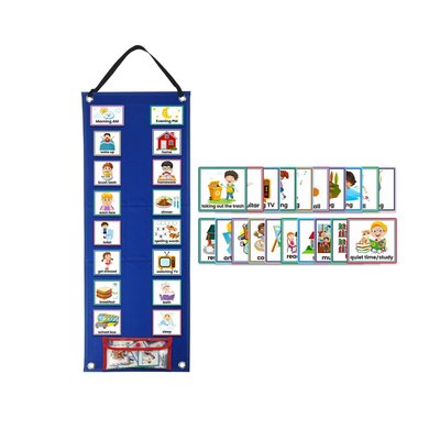 Kids Visual Schedule Hanging Routine Board