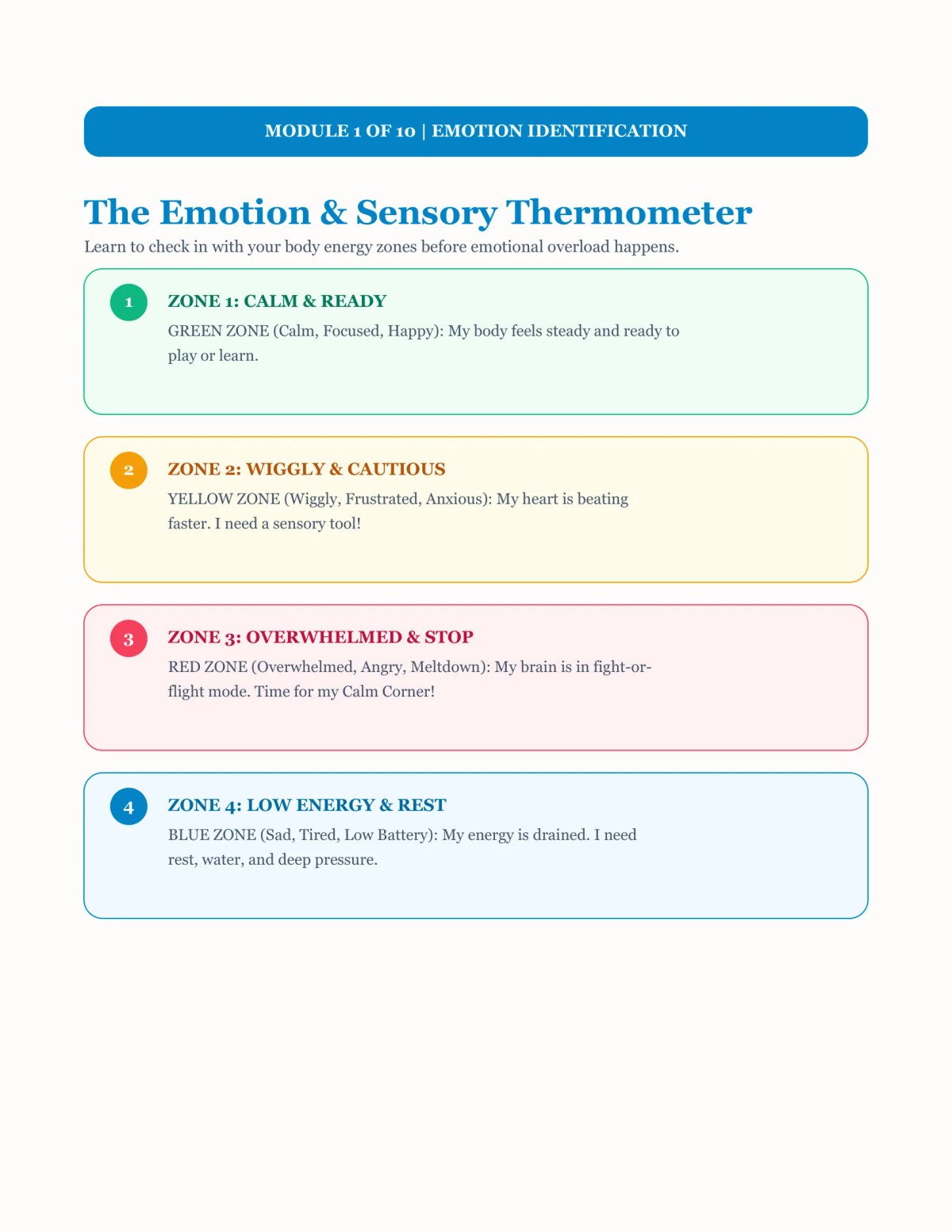 My Calm Down Corner Workbook - Preview Page 1