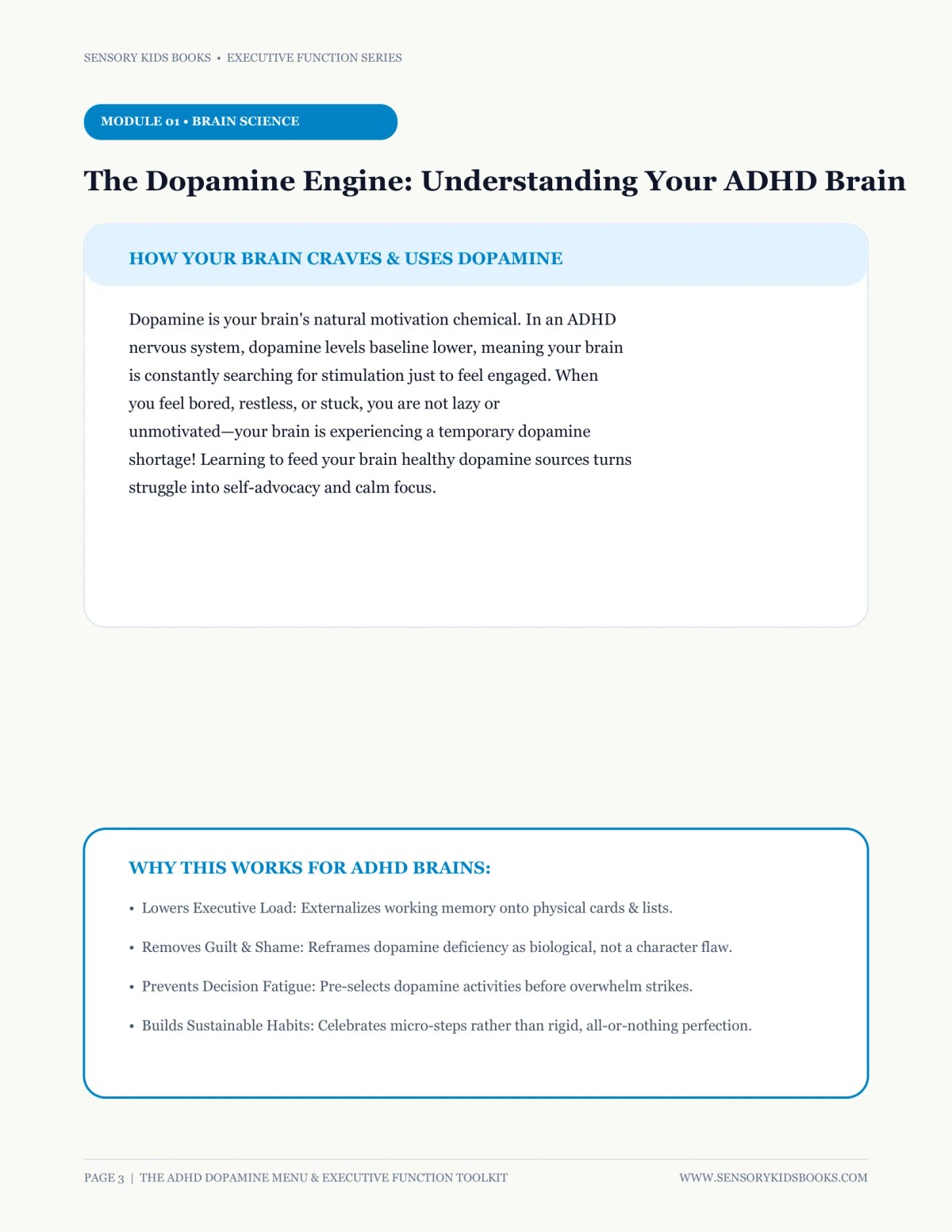 The ADHD Dopamine Menu & Executive Function Toolkit - Preview Page 1