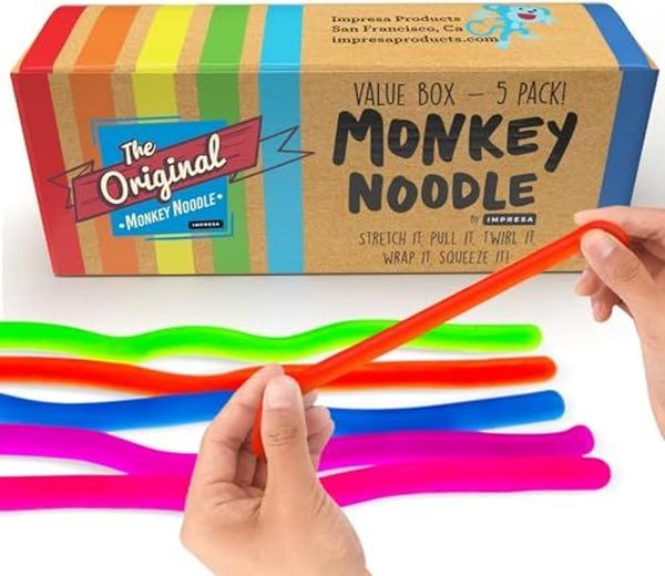 Monkey Noodles colorful stretchy textured sensory strings for proprioceptive tactile stimulation