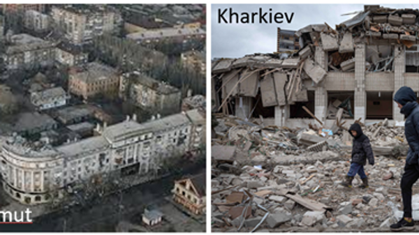 Ukraine in rubble