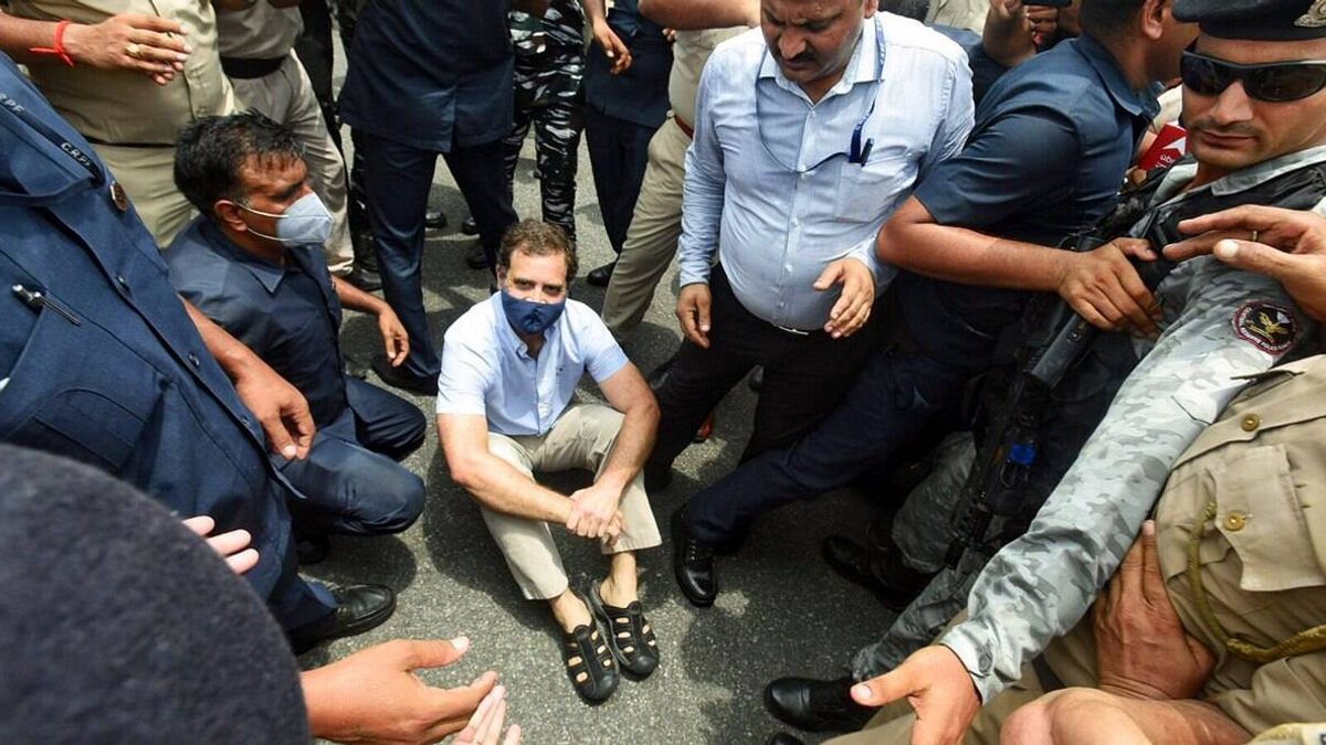 Rahul Gandhi at Protest