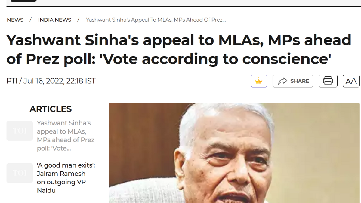 Yashwant Sinha