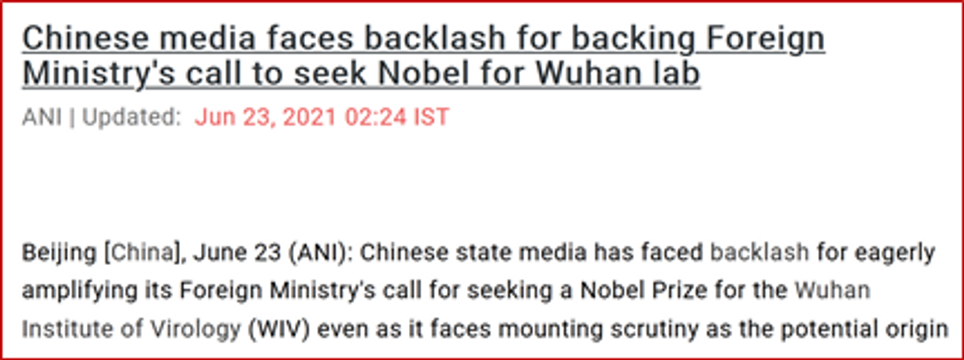 China seeks Nobel Prize