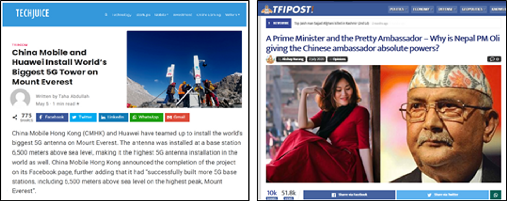 Chinese hold on Nepal