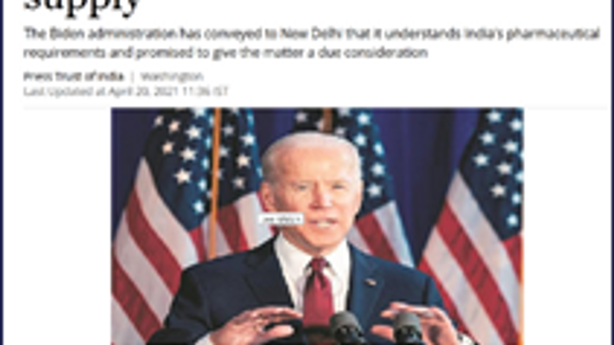 USA and Biden for India