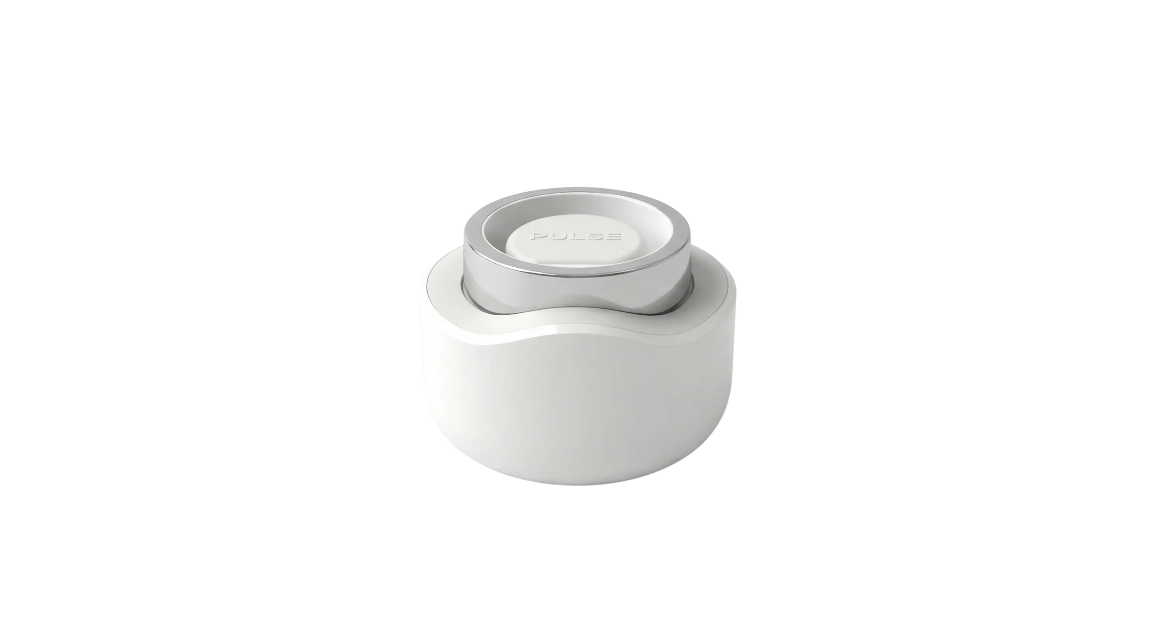 White, rounded device with a silver top and "PULSE" text.