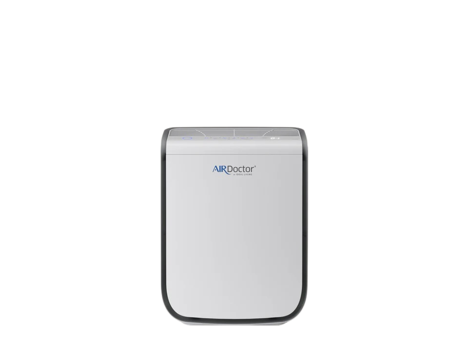 White and black AIRDoctor air purifier.