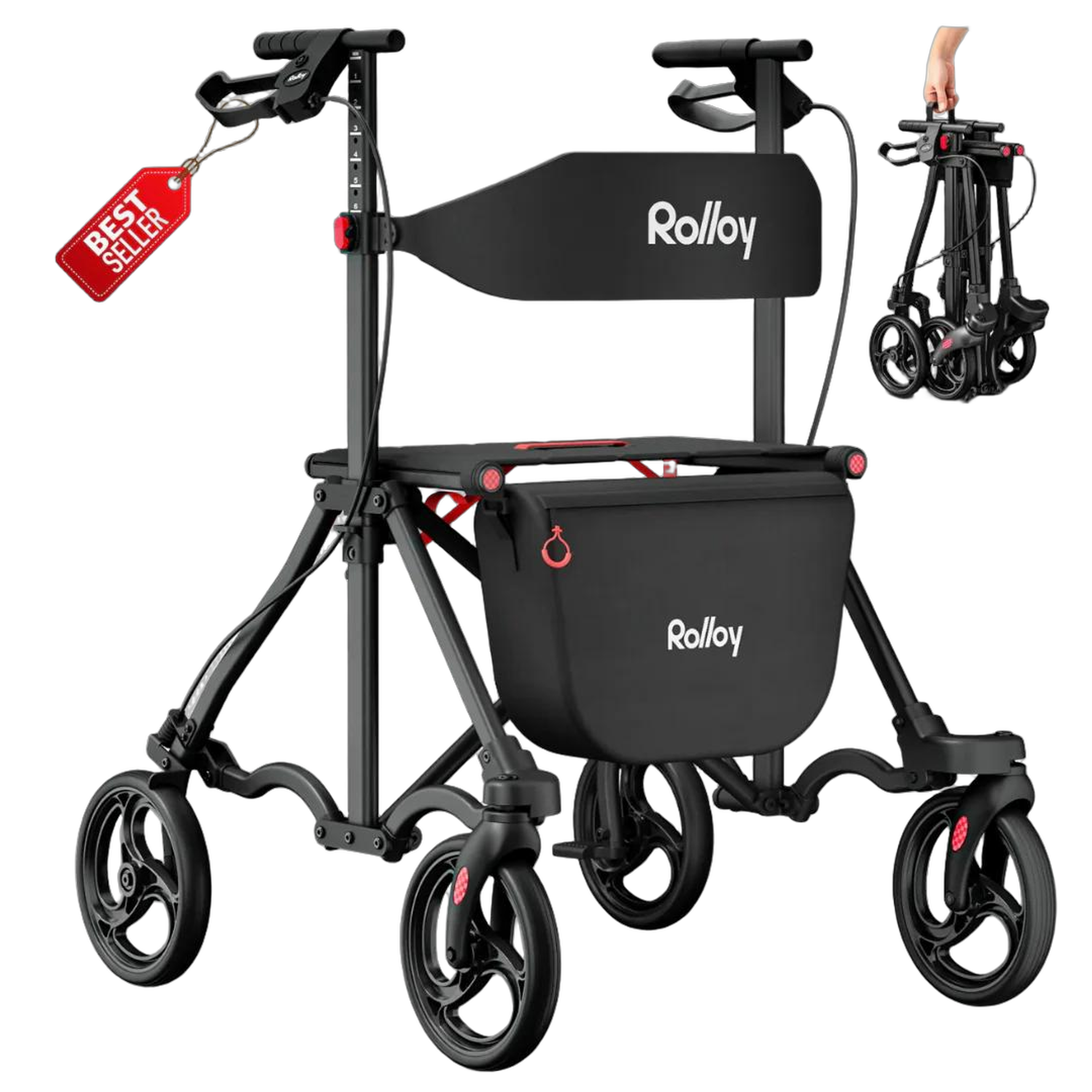 Rolloy Ultra Compact Master Rollator Walker
