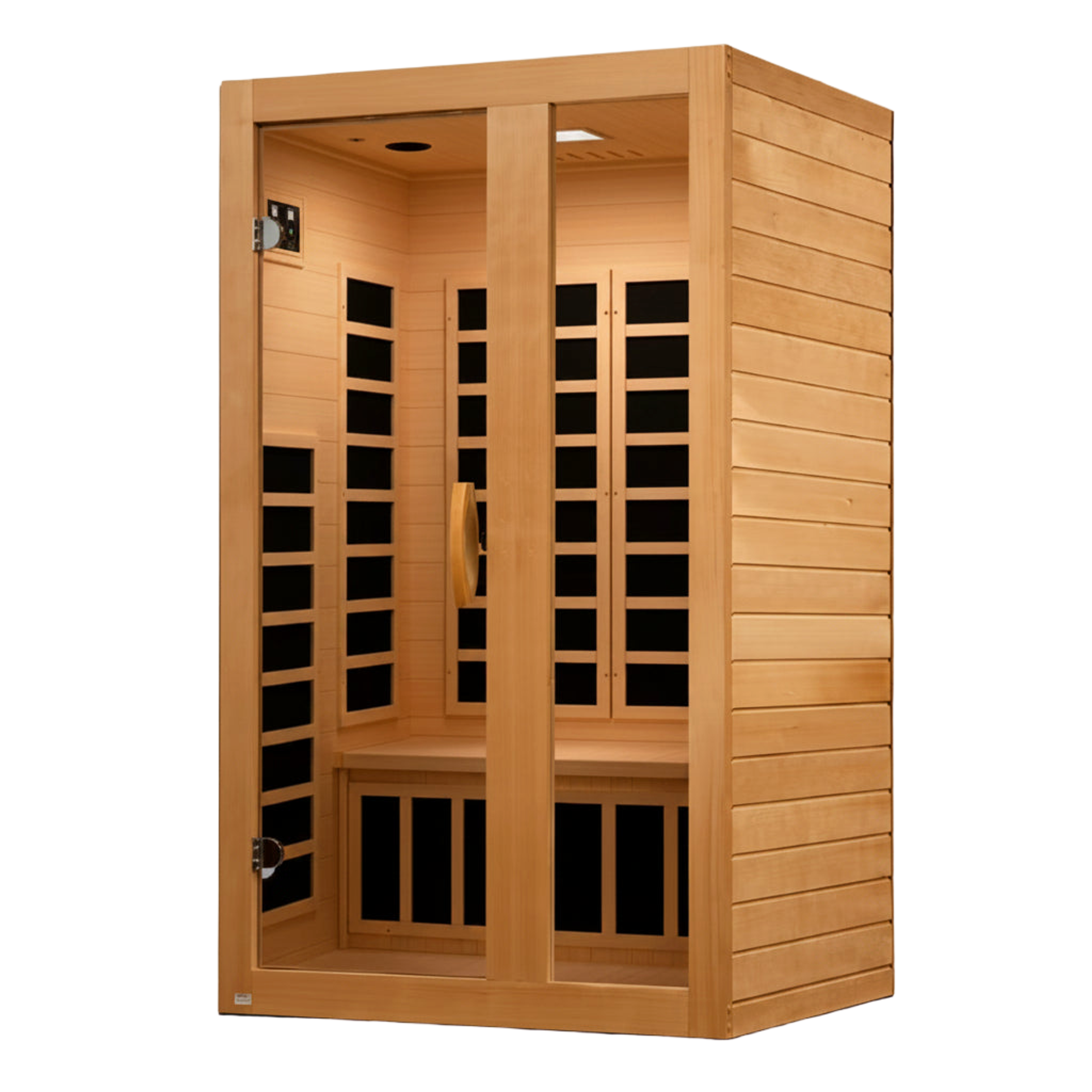 Dynamic Serena Elite 2-person infrared sauna with wood exterior