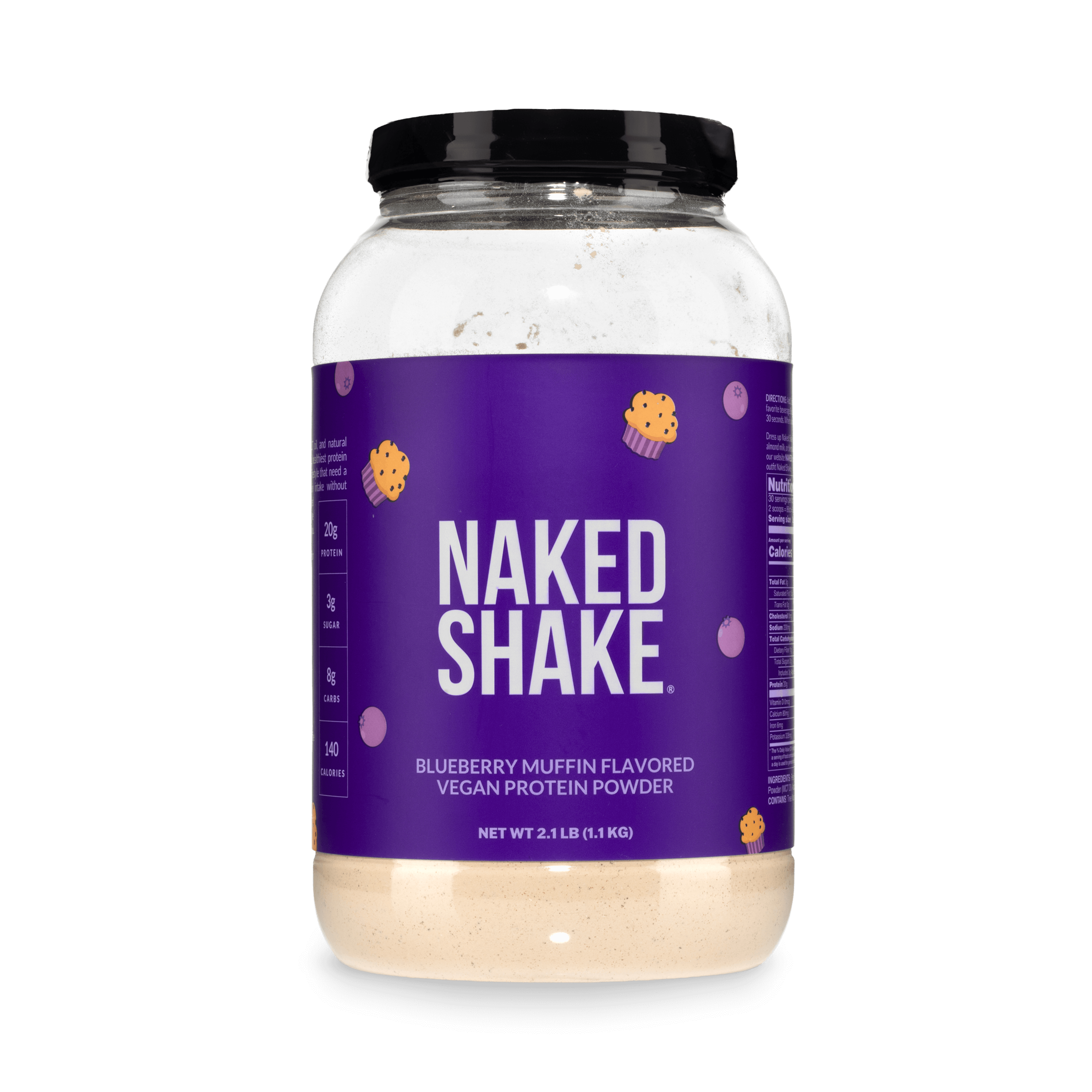 Container of Naked Nutrition Blueberry Muffin Protein Shake, 2 lb