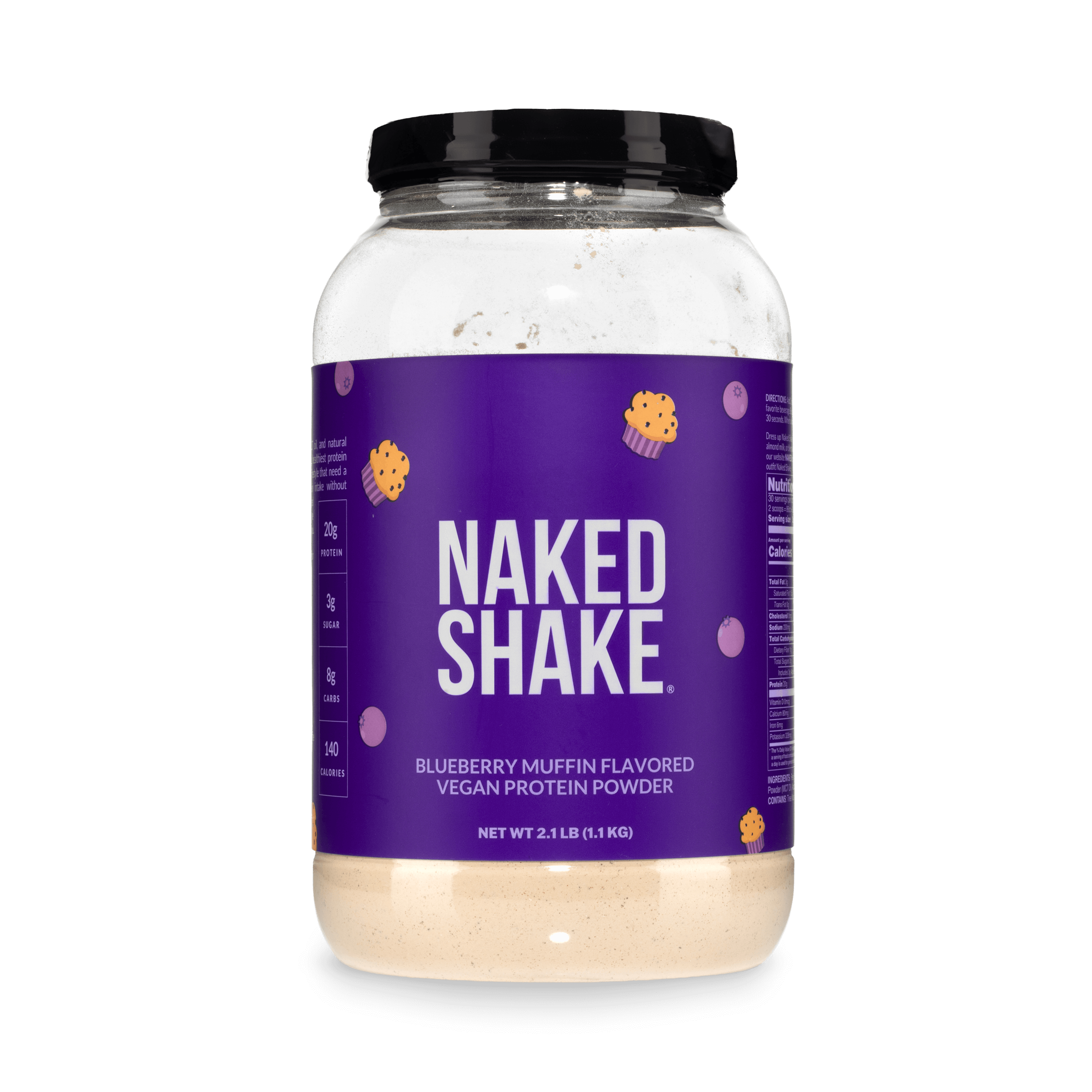 Container of Naked Nutrition Blueberry Muffin Protein Shake, 2 lb