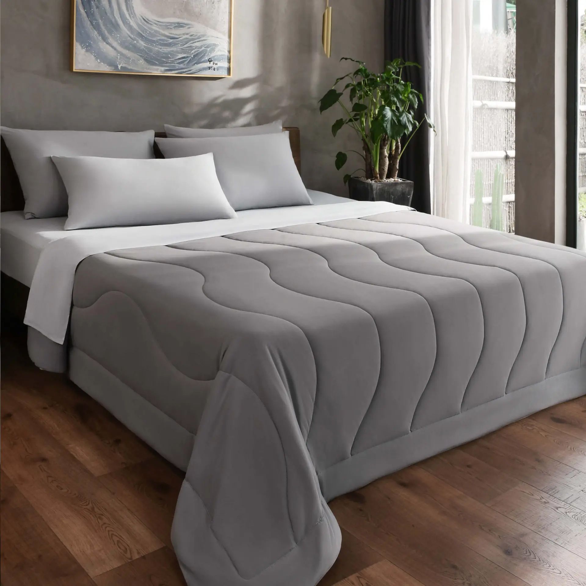 Bed with Rest Evercool Cooling Comforter