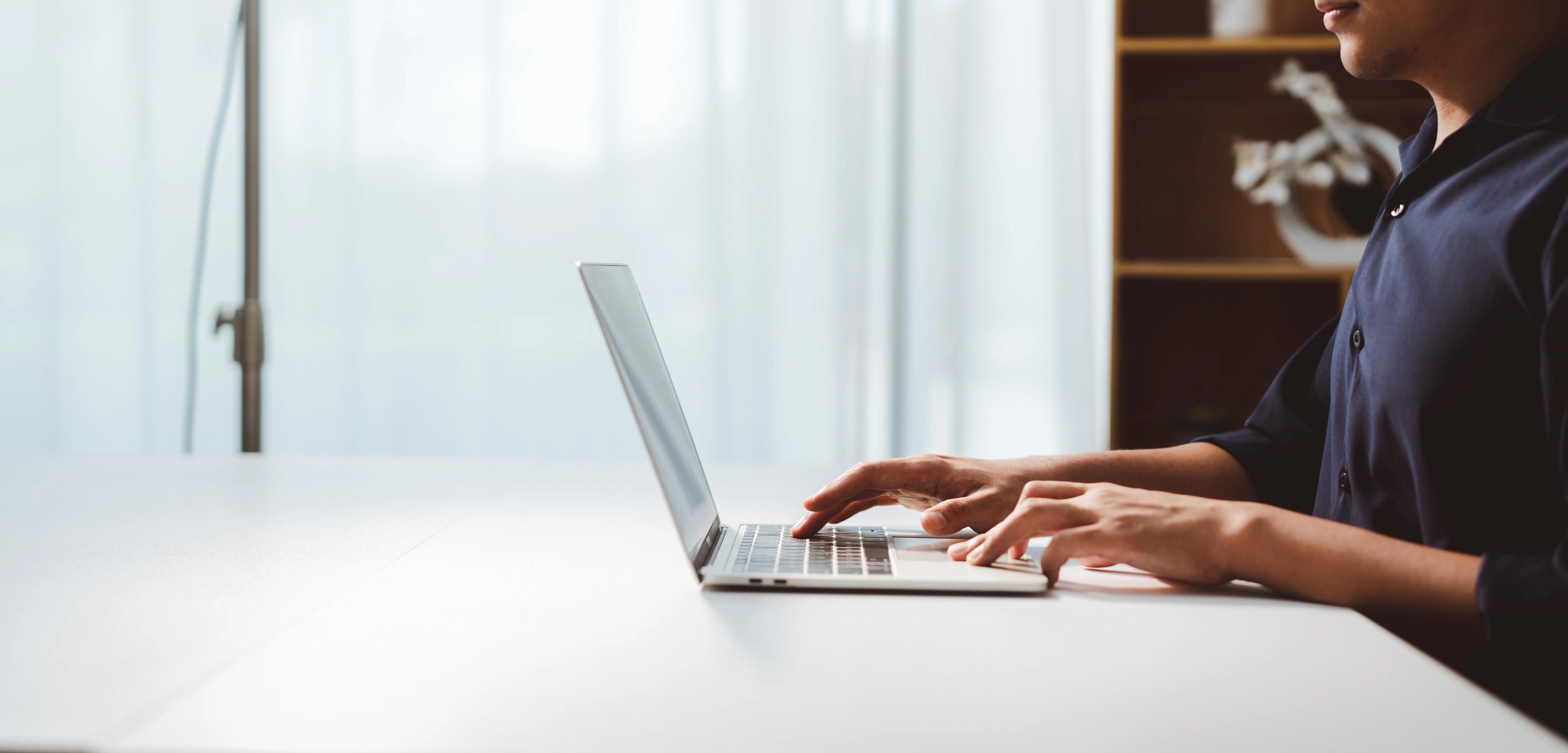 Person on a computer