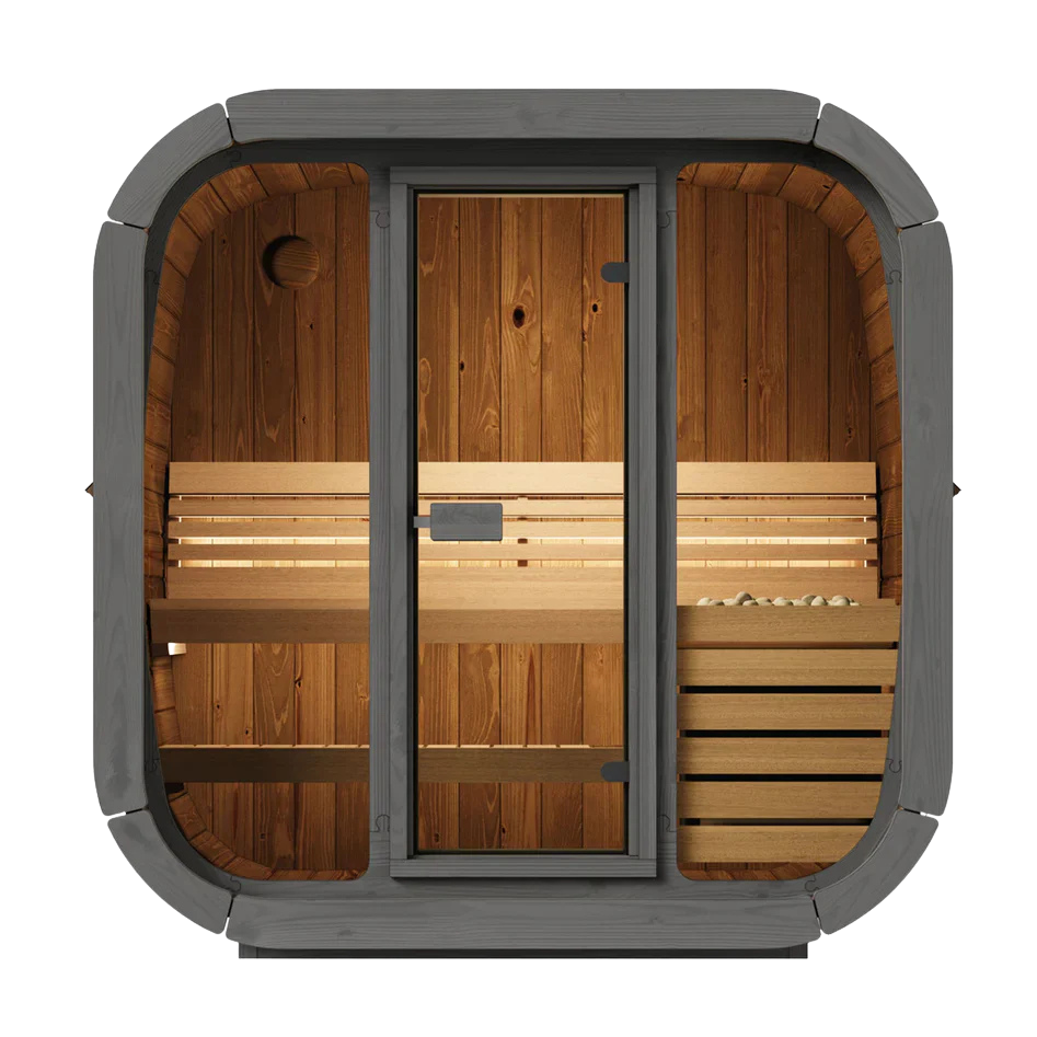 SaunaLife CL4G 3-Person Cube-Series Outdoor Sauna Kit