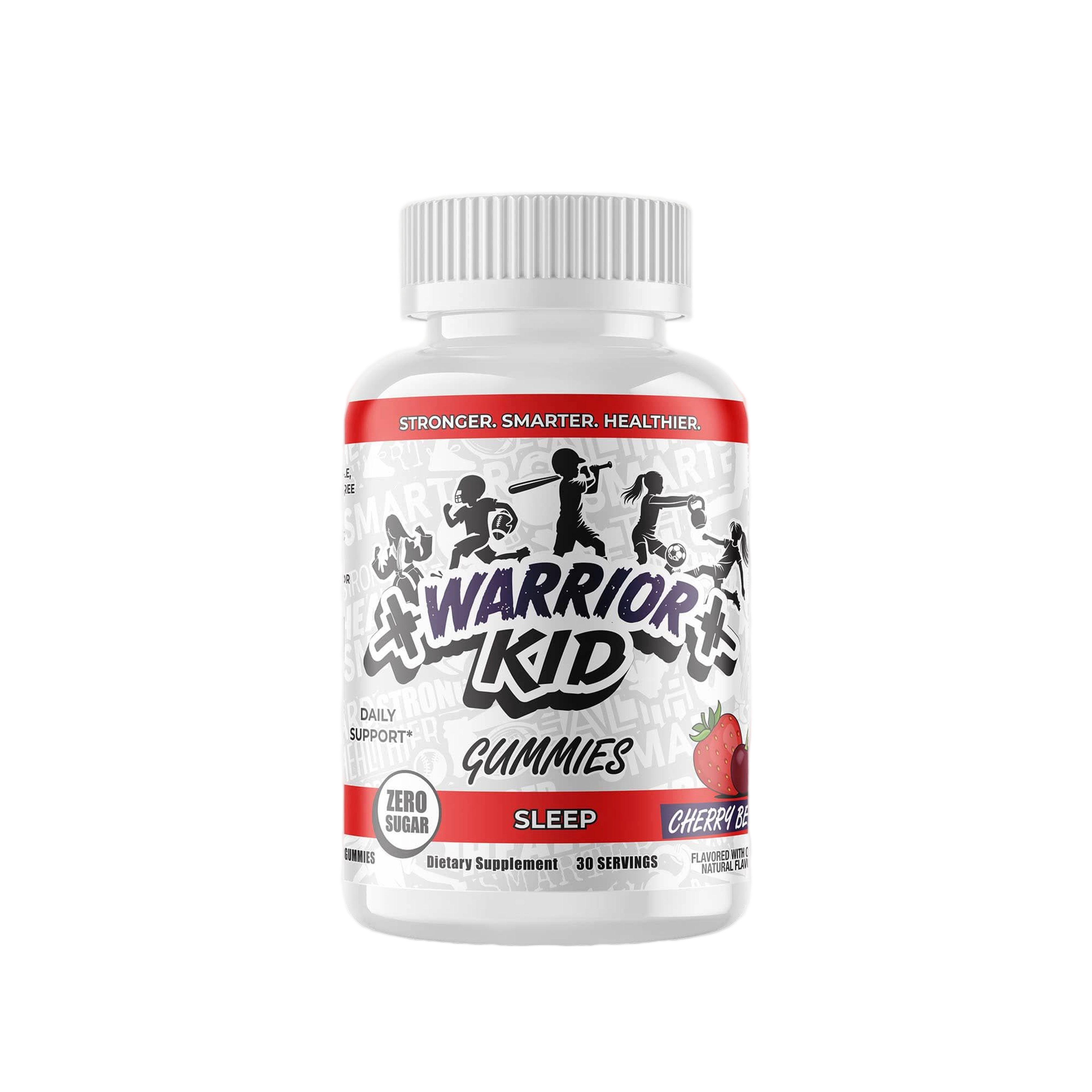 Front of Warrior Kid Sleep Gummies bottle