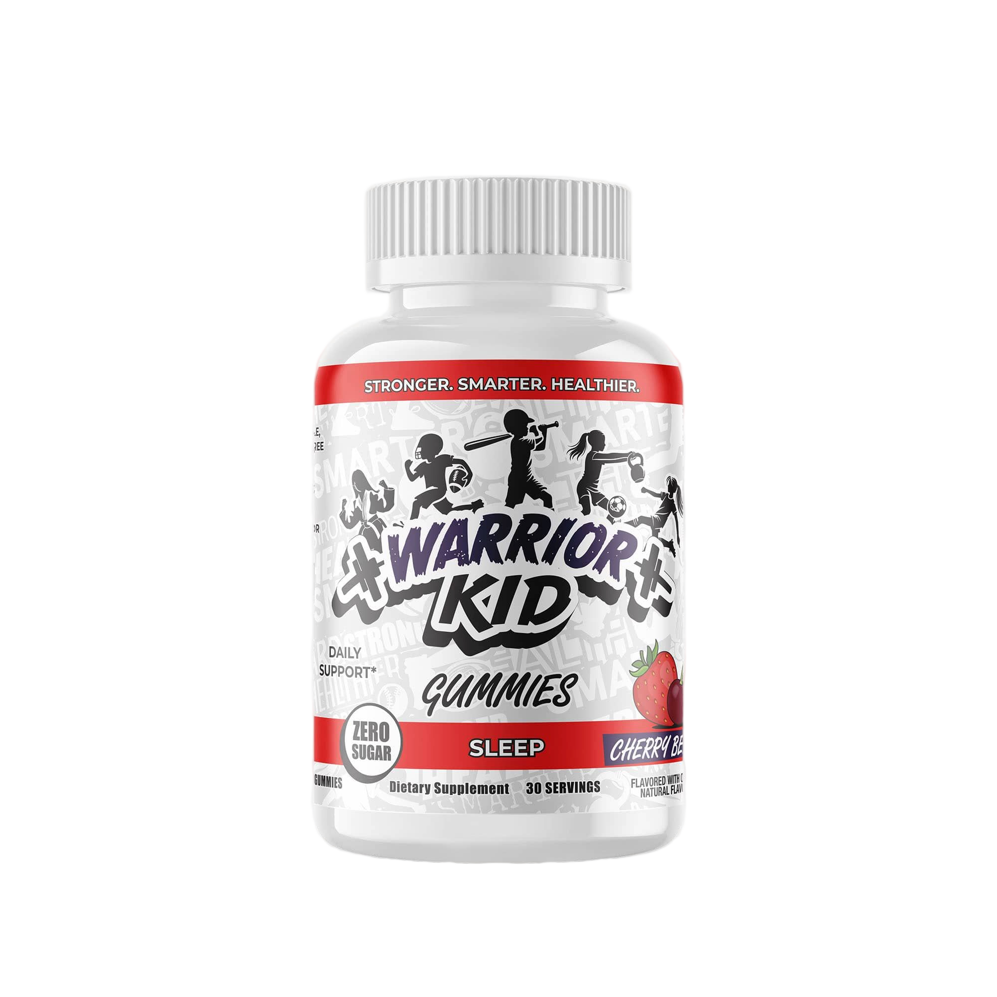 Front of Warrior Kid Sleep Gummies bottle