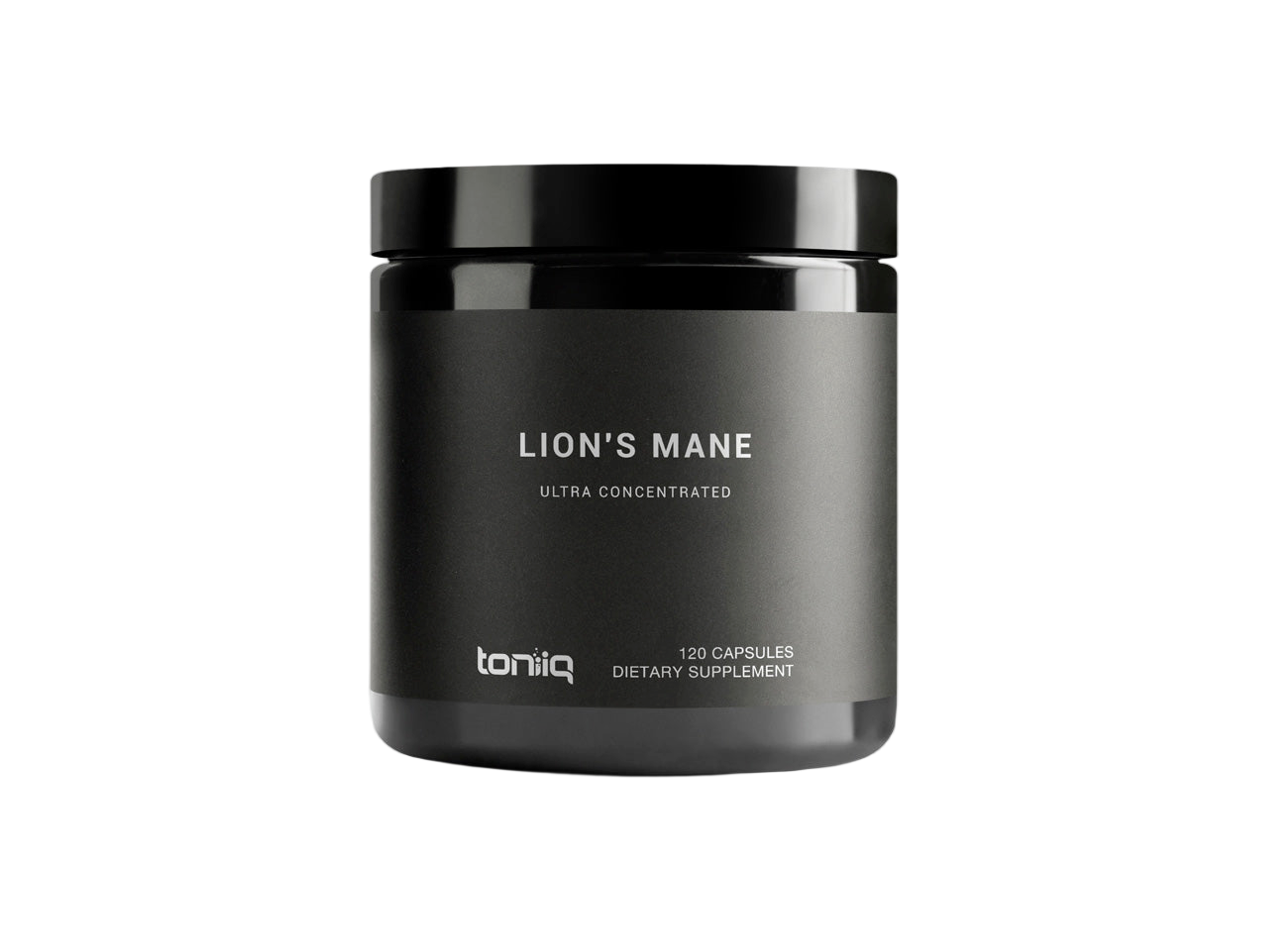 Front of Toniiq Lion's Mane 8oz supplement bottle