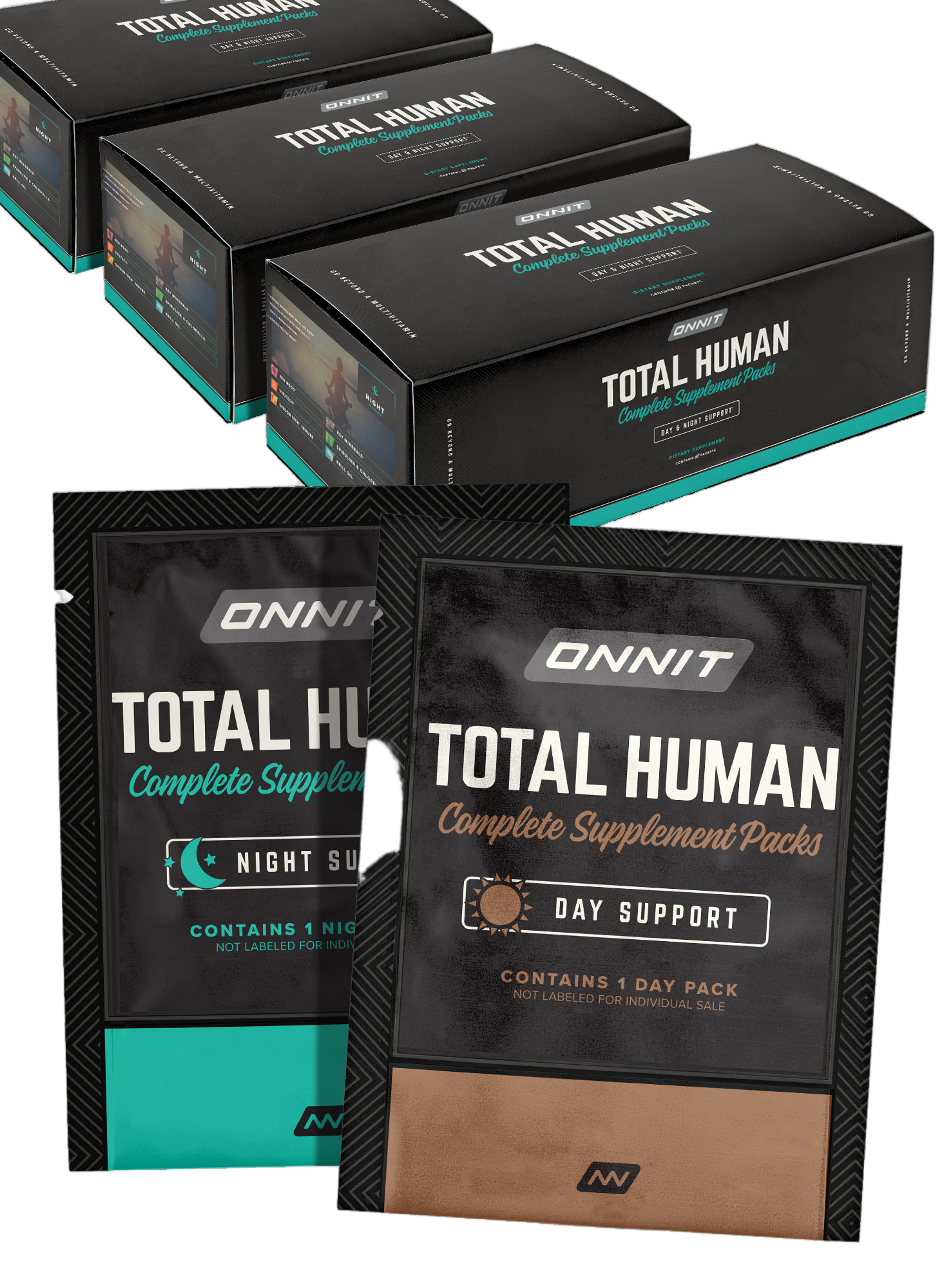 Onnit Total Human 90 day supply box packaging