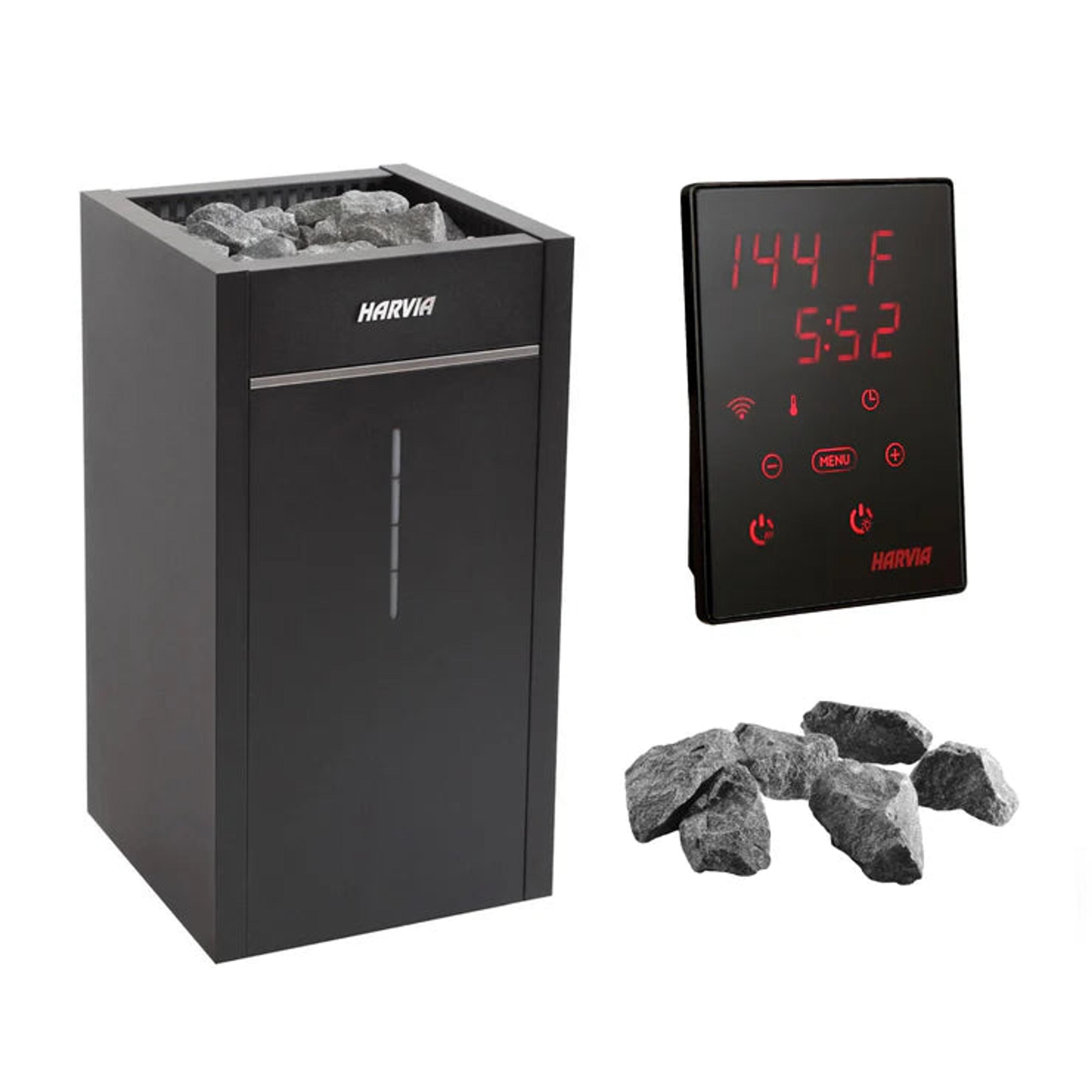 Harvia Virta Combi HL110SA 10.5kW 240V/208V Electric Sauna Heater Package 240V/1PH (Home Use) / Xenio CX30 WI-FI Control Package
