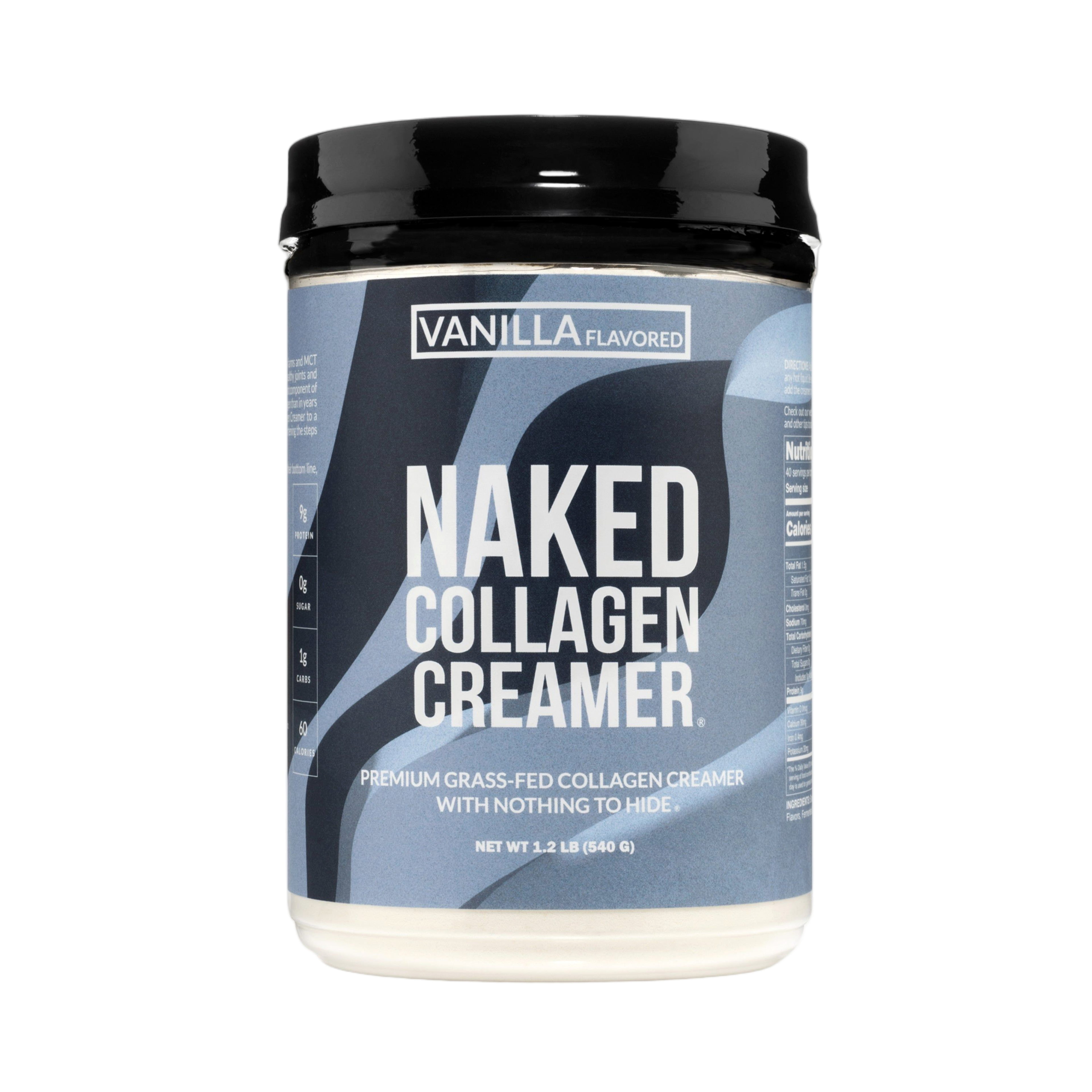 Cup of coffee with vanilla collagen creamer