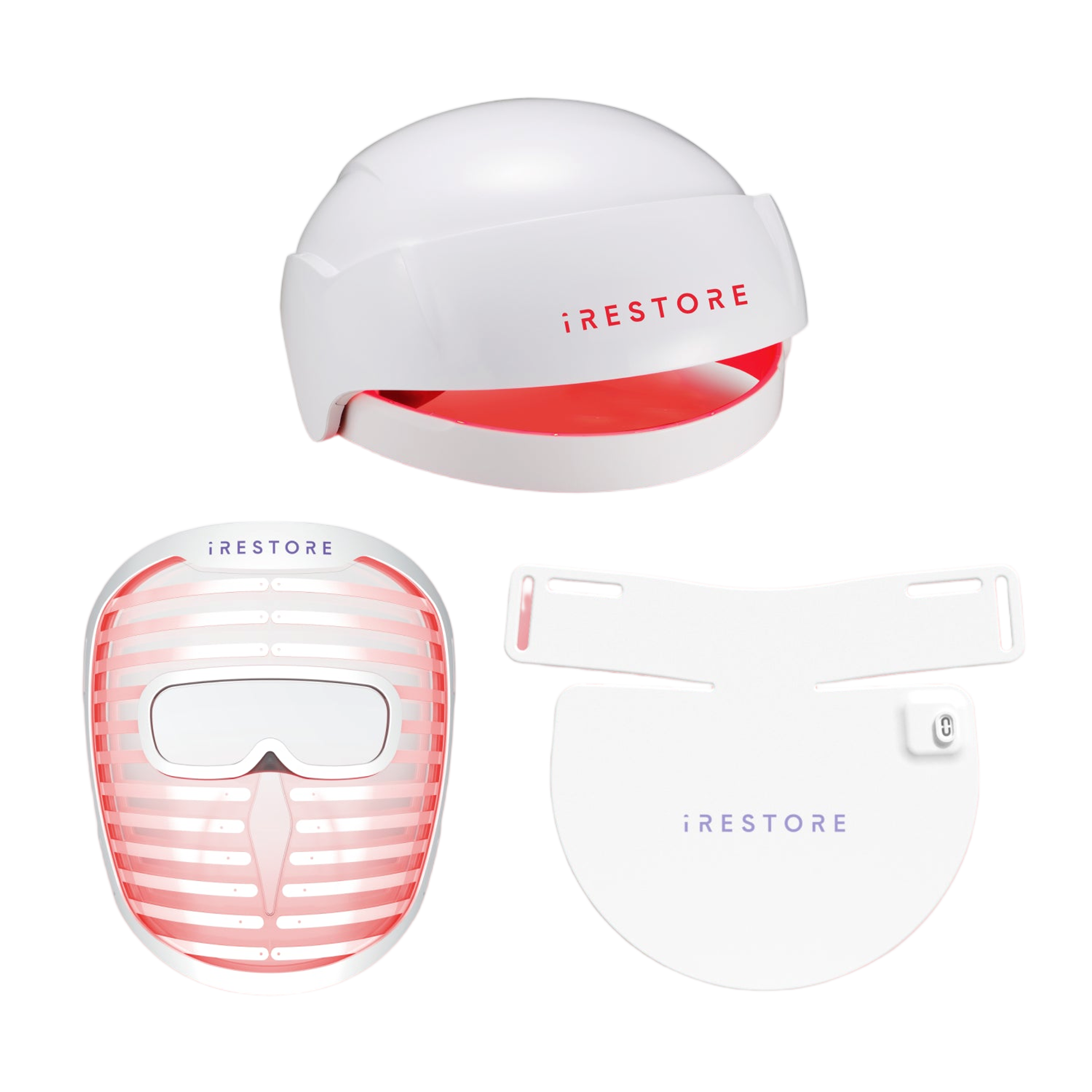 iRESTORE Essential laser cap with Illumina face and neck masks bundle