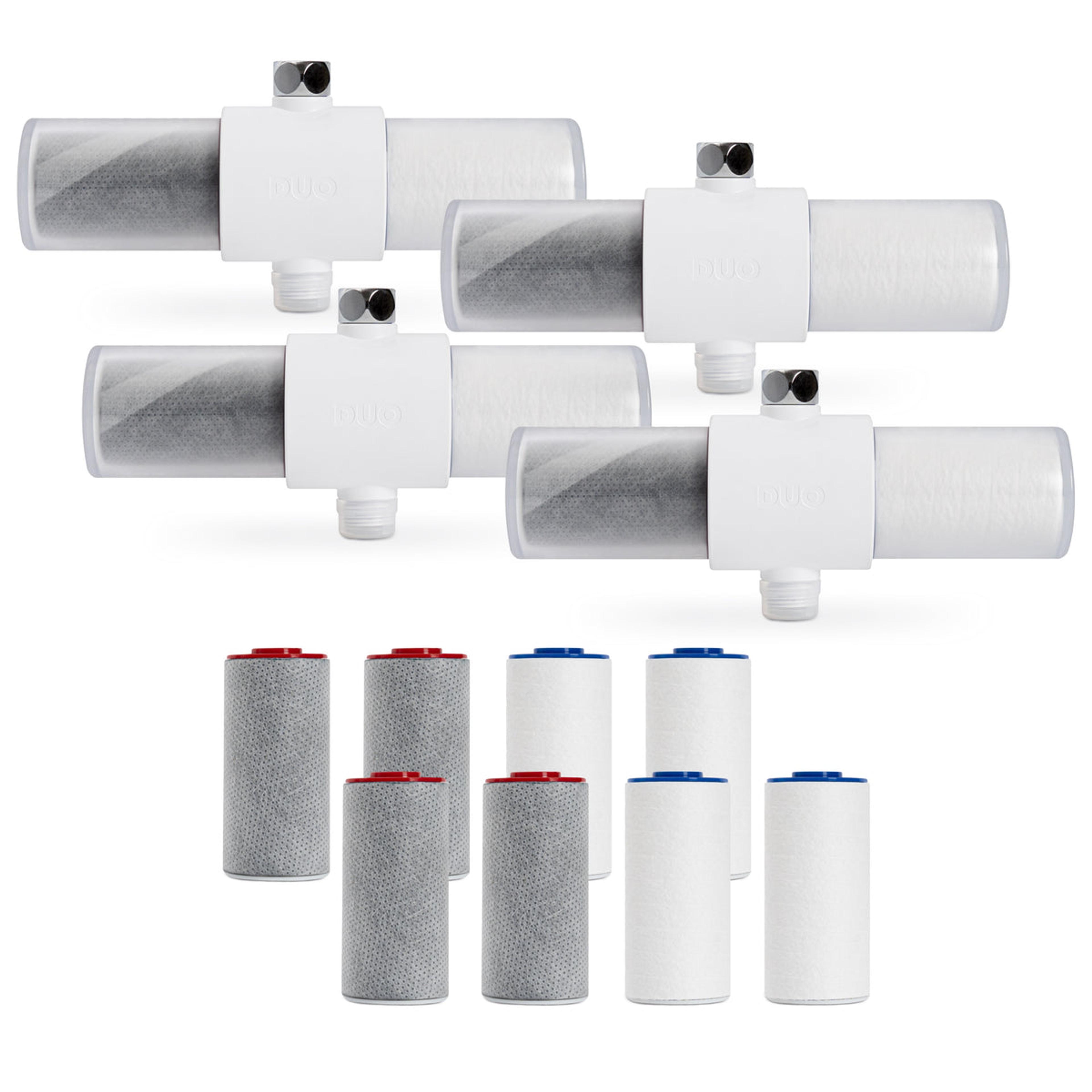 Product image for Weddell Duo Shower Filter Filtered Family Bundle in Arctic White