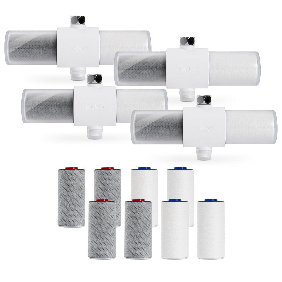 Product image for Weddell Duo Shower Filter Filtered Family Bundle in Arctic White