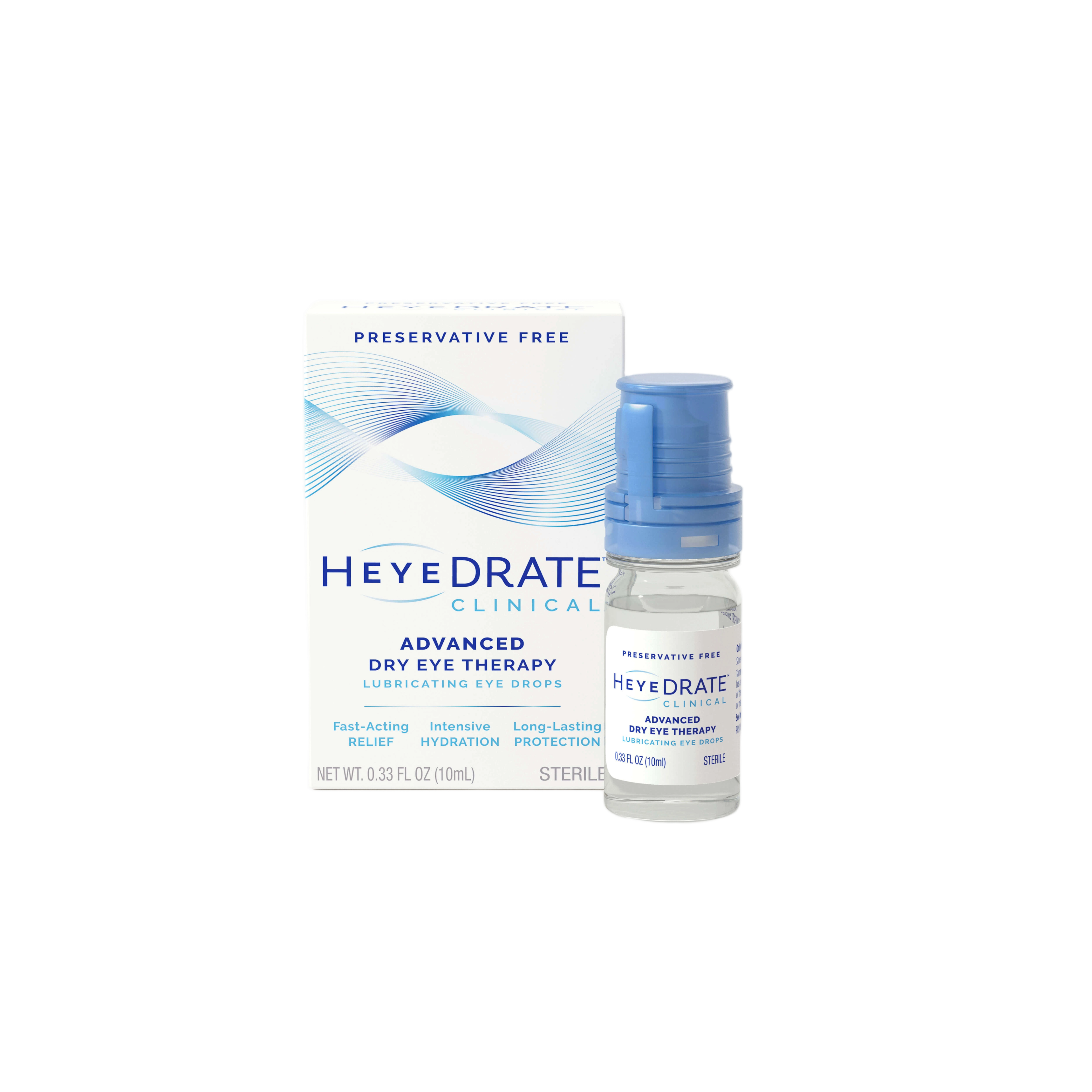 Box of Heyedrate Clinical eye drops with bottle