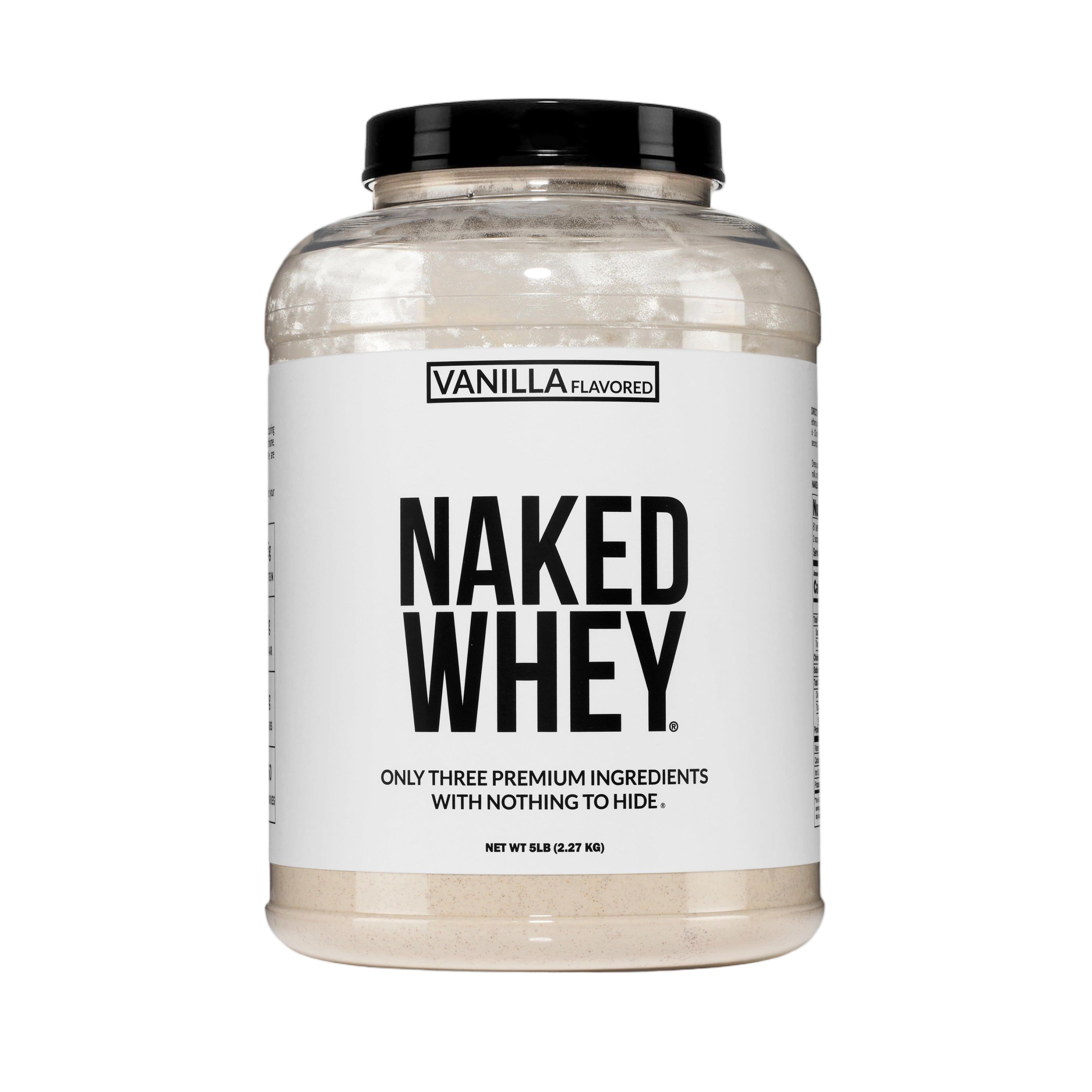 Container of Vanilla Whey Protein Powder isolate
